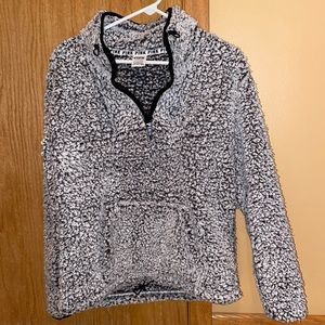 VS PINK Quarter Zip Pullover Sherpa Jacket